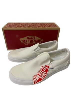 Vans Classic Slip-On shoes in the "True White" - NWT *